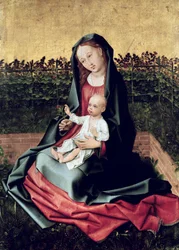 Vergine e Bambino nel piccolo giardino o, Vergine con un pergolato di rose, c.1470-72